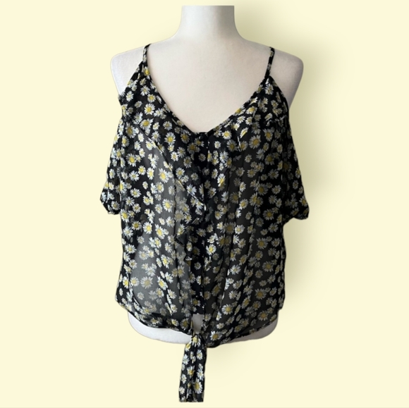 BONGO Cold Shoulder Blouse Sz M - Picture 1 of 6